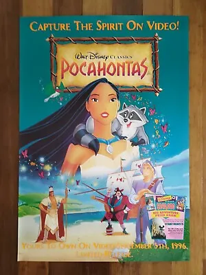 Pocahontas Poster Original Movie Release Poster • $27