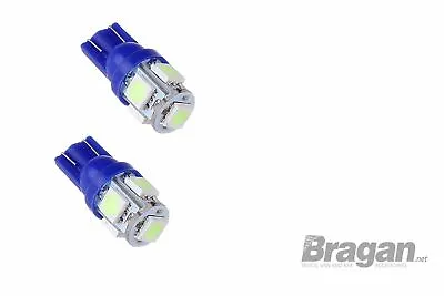 2x 12v/24v T10 W5W 501 Capless Wedge 5 SMD 5050 LED Blue Park Light Side Bulbs • $60.19