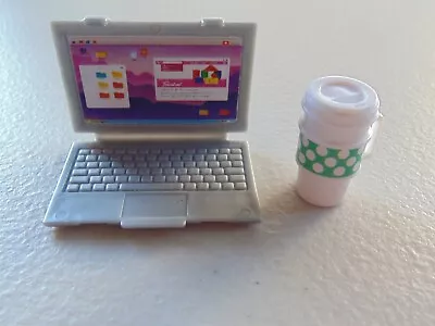 Barbie Accessories Laptop With Coffee • $8