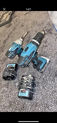 Makita HP457D 18V 1.5Ah Cordless Combi Hammer Drill And Impact Driver Set • £149.89