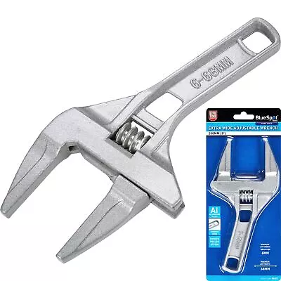 BlueSpot Extra Wide Opening Jaw Adjustable Spanner Wrench 8  200mm 6mm - 68mm • £6.39