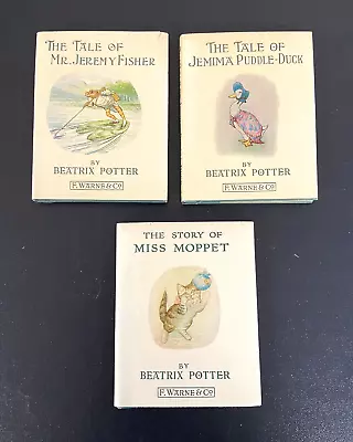 Set Of 3 Books By Beatrix Potter: Jemima Puddle-Duck Jeremy Fisher Miss Moppet • $13.95
