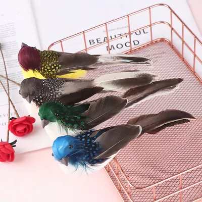 Mini Fake Birds Artificial Feather Foam Doves Wedding Garden Decor Ornament  ❤TH • $7.79