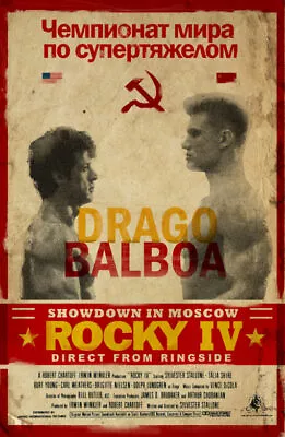 Rocky IV Rocky Balboa VS Ivan Drago Fight Poster/Print Stallone Lundgren 🥊 • $3.39