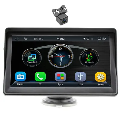 7in Car Audio Touch Screen Stereo Radio Wireless CarPlay Android Auto W/Camera • $72.71