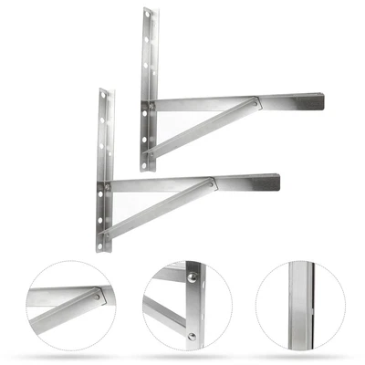 £46.68 • Buy 2 PCS Collapsible Shelf Bracket Thicken Stainless Steel Folding Table Bracket