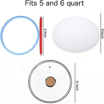 Glass Lid  Silicone Lid Silicone Sealing Rings For Instant Pot 5 Qt Or 6 Qt • $39.99