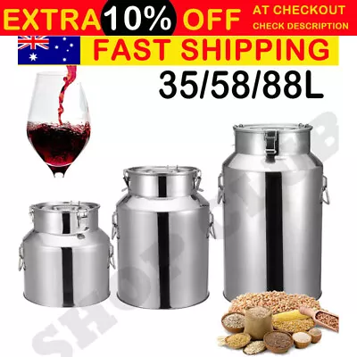 35/58/88L Stainless Steel Fermenter Barrel Wine Beer Keg Storage Keg Home Gift • $88