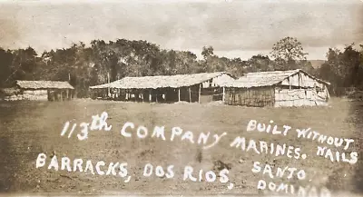 Banana Wars! Ww1 Us Marines Barracks Dominican Republic 1918 Photo Postcard Rppc • $90