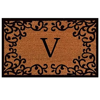 Calloway Mills 180021830v Chateaux Monogram Doormat 18  X 30  Black/natural Let • $37.88