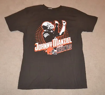 Cleveland Browns Shirt Adult Large Brown Johnny Manziel NFL Football Mens • $18