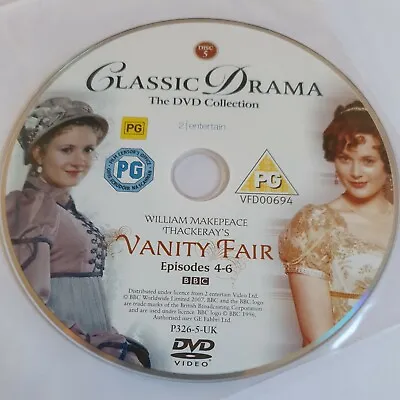 VANITY FAIR EPISODES 4-6 (2007) BBC Classic Drama DVD Collection Disc 5 Only • £2.40