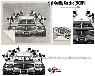 Buick GSX Muscle Cartoon Car Racing Flags DigiRods Sherpa Fleece Throw Blanket  • $41.95