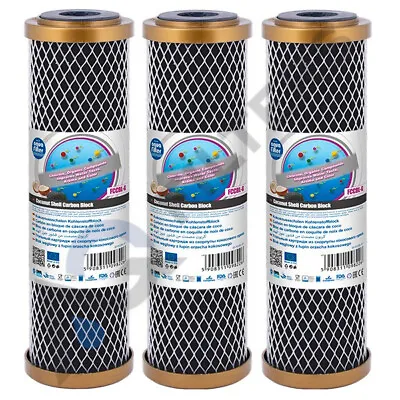 £19.99 • Buy 3 X 10  Aquafilter FCCBL-G Gold Series Carbon And Softening Block Filters HMA RO