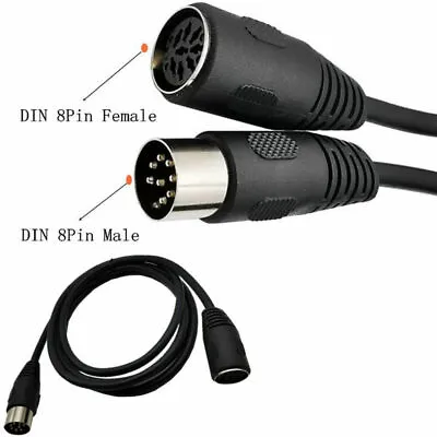 8 PIN DIN Male To Female Extention Speaker Audio Cable Cord Adapter 0.5M 1.5M • $5.98