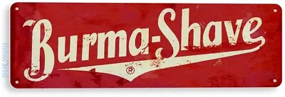 Burma Shave Sign Shaving Parlor Barber Shop Rustic Metal Tin Sign D164 • $8.45