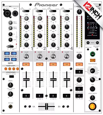 Pioneer DJM-800 Skin White Grey • $45