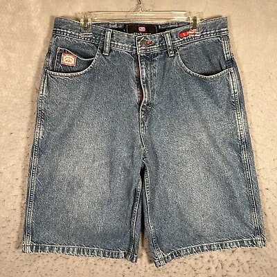 A1 Vintage Ecko Unlimited 5 Pocket Denim Shorts Adult 32 Blue Jeans Mens • $23.99