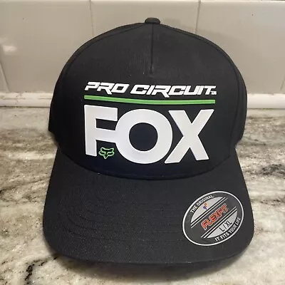 NEW Fox Racing Pro Circuit Fitted Black Motocross MX Hat Cap Men’s Size L/XL • $27.99