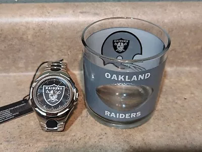 Oakland Raiders Watch And Tumbler. • $50