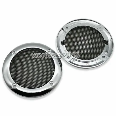 2pcs 3.5  Inch Speaker Grill Cover Audio Decorative Circle Protective Metal Mesh • $7.98