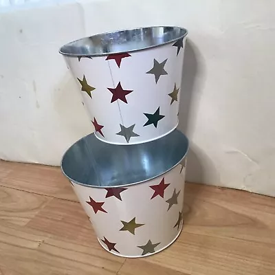 Emma Bridgewater Marks And Spencer Star Flower Pots Duo *NV • £9.99