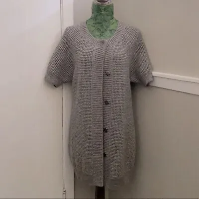 $30 • Buy Ann Taylor Knit Cardigan Sweater Size M🌟Alpaca Wool Acrylic🌟Tunic