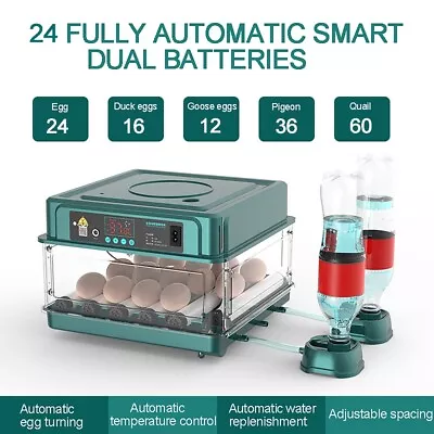 Egg Incubator For Hatching Egg Full Automatic Turning Duck Chicken Quail Pigeons • $64.99