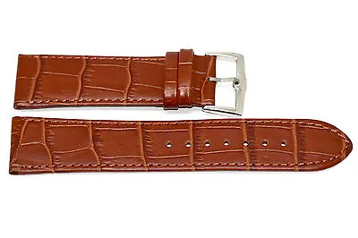 22mm Brown Alligator Grain Leather Watch Band Strap For Timewalker Mont Blanc • $14.99