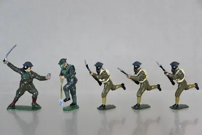 BRITAINS RE PAINTED HOLLOW CAST WWI BRITISH SOLDIERS ATTACKING With GAS MASKS Od • $144.61