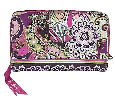 Vera Bradley Turn Lock Wallet Clutch- VERY BERRY PAISLEY RETIRED HTF • $14