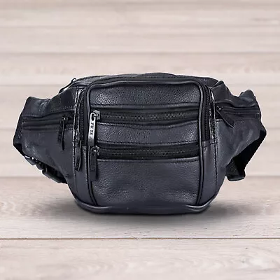 £8.99 • Buy Genuine Real Leather Money Waist Bum Bag Belt Fanny Pack Holiday Festival Pouch 