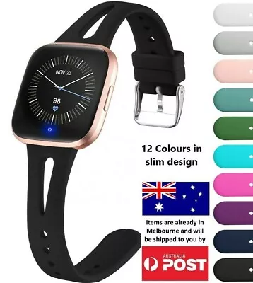 Slim Silicone Watch Band Strap Wrist Bracelet For Fitbit Versa/ Versa 2 / Lite • $8.95