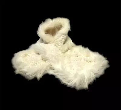 A By Adrienne Landau Faux Fur Scarf White Pull Through Soft Luxurious 42 Inches • $22.99