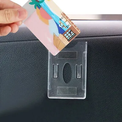 $4.35 • Buy 1x Car Interior Accessories Card Holder Parking Ticket Clip Sticker Card Holder