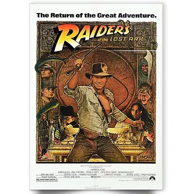 Indiana Jones Raiders Of The Lost Ark 80s Movie Classic Poster - A5 A4 A3 A2 A1 • £13.99