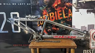 Retro  Chrome 1998 Mongoose Speed Limit BMX Bike Frame Some Damage To Frame • $75