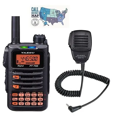 Yaesu FT-70DR Dual Band 5W HT Transceiver W/ Yaesu SSM-17A Speaker Microphone • $250.40