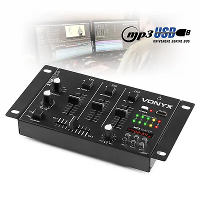 STM-3020B 6 Input 3 Channel Compact Mini Mixer USB MP3 Mobile DJ PA Disco Party • £61