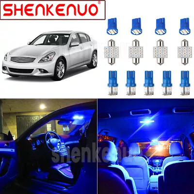 13x Blue LED Interior Lights Package Kit For 2009 - 2012 2013 Infiniti G37 Coupe • $13.39
