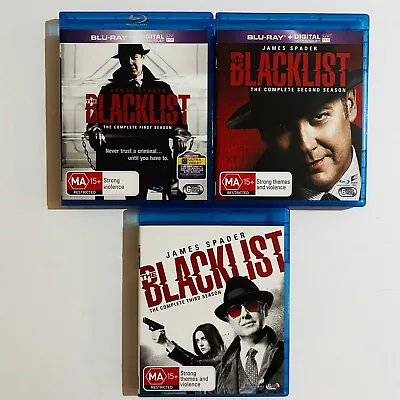 The Blacklist - The Complete Seasons 1 2 3 Blu-Ray 18 Disc Set - TV Series • $39