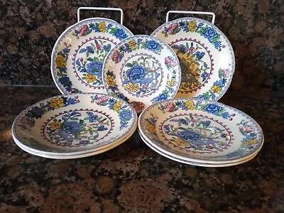 6 Masons ' Regency ' Saucers For Teacups + 1 Saucer For Demitasse Coffee Cup VGC • £13.50