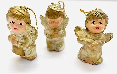 Vintage German  3 Angel Ornament Set In Original Box • $20