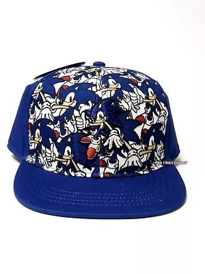 Sonic The Hedgehog Embroidered Cap All Over Print Youth Hat Video Gamer Sega New • $16.95