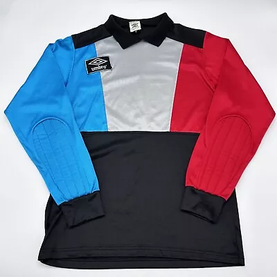 VTG 90s Men's Umbro Tri-Colorblock Padded Goalkeeper LS Soccer Jersey Medium USA • $29.99