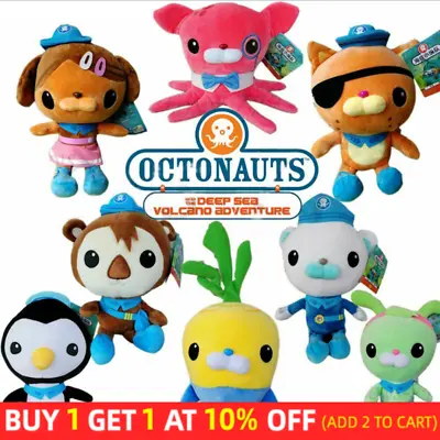 £6.88 • Buy Soft The Octonauts Octo Crew Pack Barnacles Kwazii Peso Stuffed Plush Doll Toy