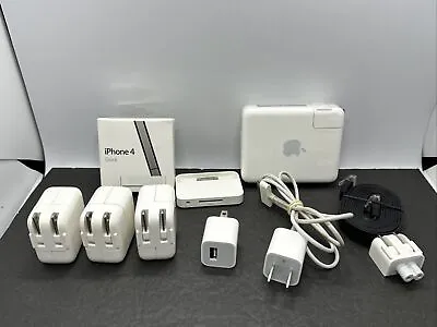 Lot Of Genuine Apple Accessories USB Power Adapter 12W 10W Airport Base Untested • $29.99