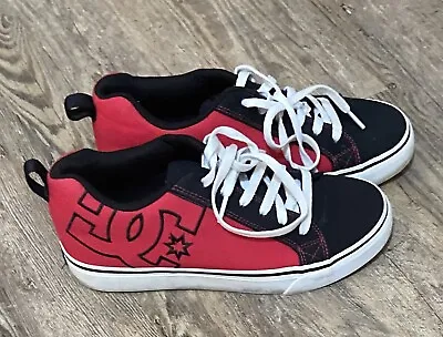 DC Mens Size 8.5 Skateboard Shoes Red And Black  • $30