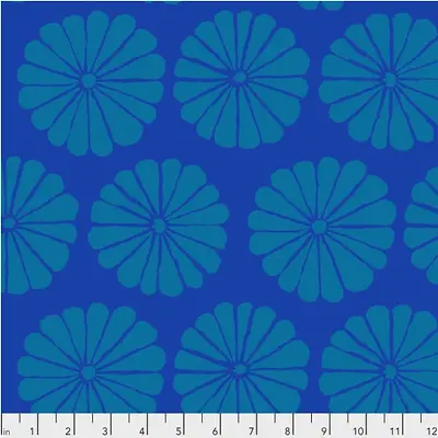 Kaffe Fassett Damask Flower Gp183 Blue Cotton Fabric Half Yd • $6.40