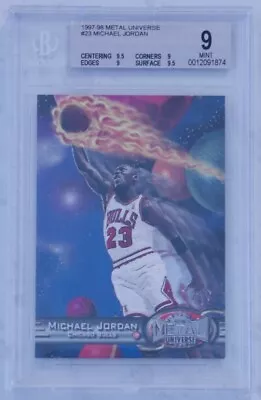 1997 Metal Universe Michael Jordan #23 BGS 9 Mint HOF Chicago Bulls • $224.99